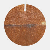 Gelast oud metaal, roesttextuur. glas ornament (Achterkant)