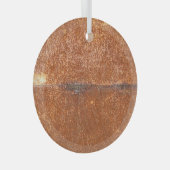 Gelast oud metaal, roesttextuur. glas ornament (Voorkant Rechts)