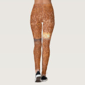 Gelast oud metaal, roesttextuur. leggings (Achterkant)