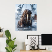 Gelaste Walrus Haven Poster (Thuiskantoor)