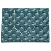 Gelateerd leder metallisch waterblauw large cadeautasje (Voorkant)