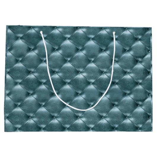 Gelateerd leder metallisch waterblauw large cadeautasje (Achterkant)