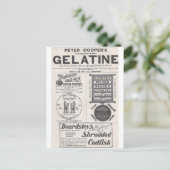 Gelatine, kabeljauwvis en meer briefkaart (Staand voorkant)