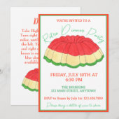 Gelatine Salad  Retro Dinner Party Dessert Kaart (Voorkant / Achterkant)