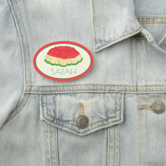 Gelatine Salad  Retro Dinner Party Dessert Naamplaatje (In situ)