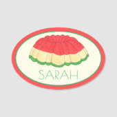 Gelatine Salad  Retro Dinner Party Dessert Naamplaatje (Voorkant)