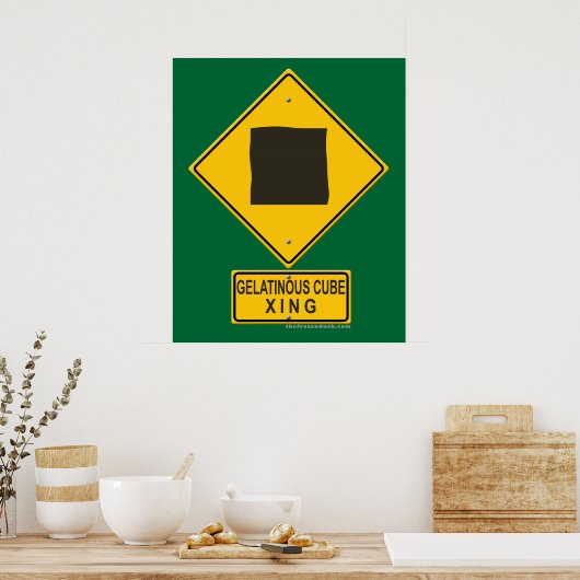 Gelatinous Cube XING Poster (Keuken)