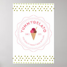 Gelato 20x16-waarde Poster papier (steen)