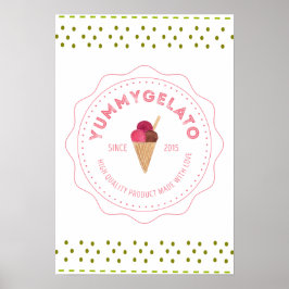 Gelato 20x16-waarde Poster papier (steen)