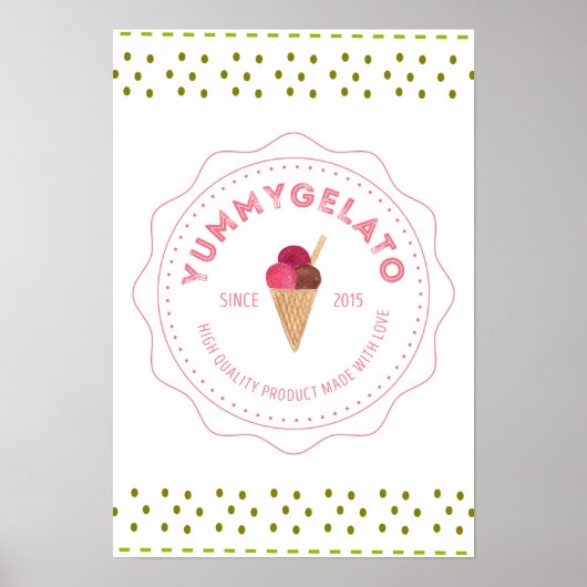 Gelato 20x16-waarde Poster papier (steen) (Voorkant)