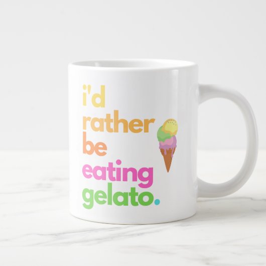 Gelato Coffee Mok - "Ik zou liever..." (Rechts)