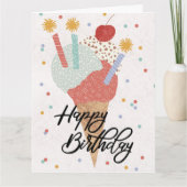 Gelato Fun Birthday Folded Wenskaart Kaart (Voorkant)