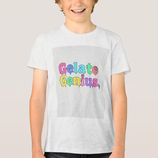 Gelato Genius. Tri-Blend Shirt (Voorkant)