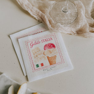 Gelato Italia Stempel Italiaanse Trouwbar Servet