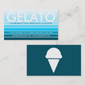 GELATO turquoise staal Visitekaartje (Voorkant / Achterkant)