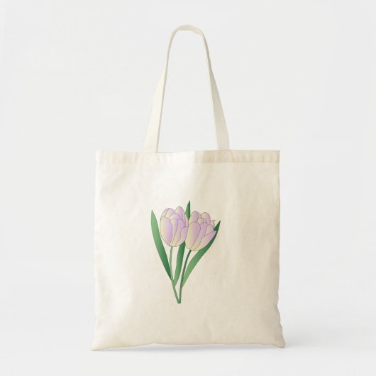Gelb-lila Tulpe Tote Bag (Voorkant)