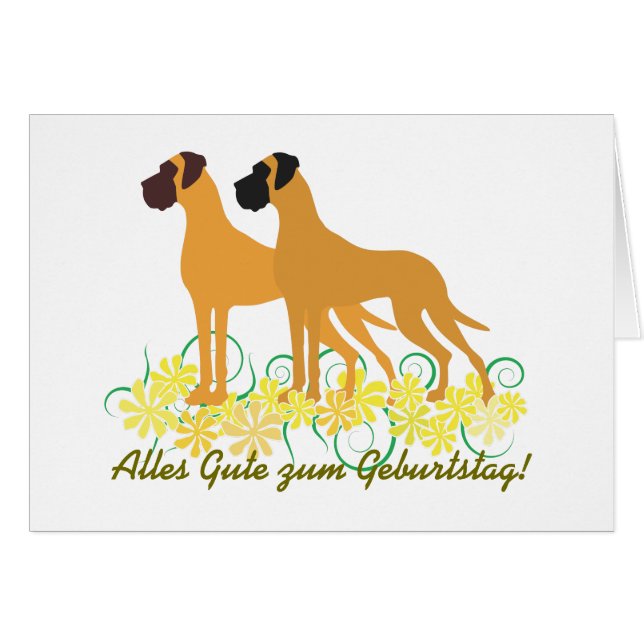 Gelbe Doggen Karte (Voorkant Horizontaal)