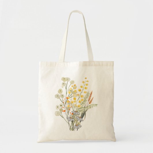Gelbe Wildblumen Tote Bag (Voorkant)