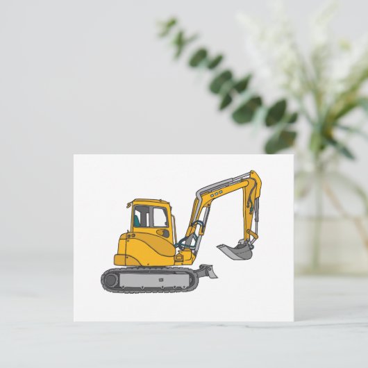 Gelber Bagger Briefkaart (Staand voorkant)
