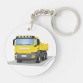 gelber Baustellen LKW Sleutelhanger (Achterkant)