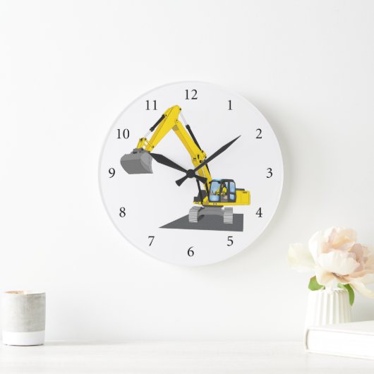 gelber Kettenbagger Grote Klok (Huis)