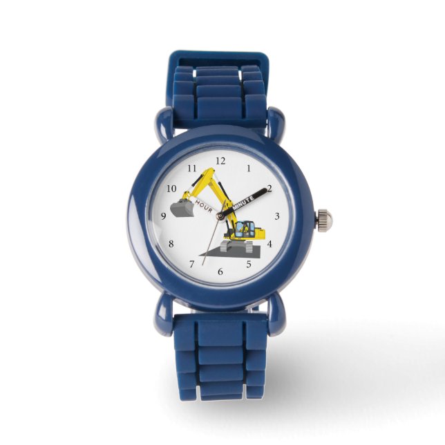 gelber Kettenbagger Horloge (Voorkant)