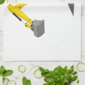 gelber Kettenbagger Theedoek (Gevouwen)