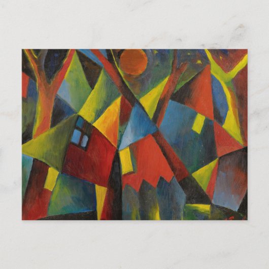 Gelbroter Mond Uber Sturzenden Hausern door Topp Briefkaart (Voorkant)