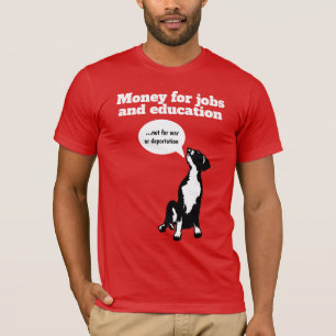 Geld Banen & Onderwijs Great Dane Puppy Protest T-shirt