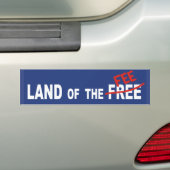 Geld belastingrecht in de politiek bumpersticker (Op auto)