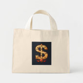 "Geld beweegt: Dollar Print boodschappentas" Mini Tote Bag (Voorkant)