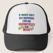 geld—Bier-motorfiets Trucker Pet (Voorkant)