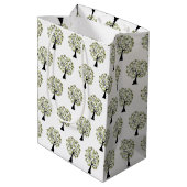 Geld Bomen op Wit Medium Cadeauzakje (Achterkant Gekanteld)