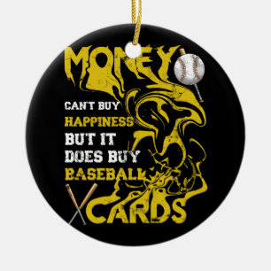 Geld Cant Kopen Geluk Sport Honkbal Kaart Coll Keramisch Ornament