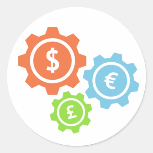 Geld Classic Ronde Sticker (Voorkant)