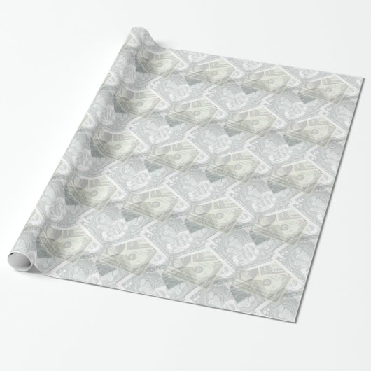 Geld Dollar Cadeaupapier (Uitgerold)