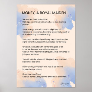 Geld, een Inspirerend gedicht van Royal Maiden Poster
