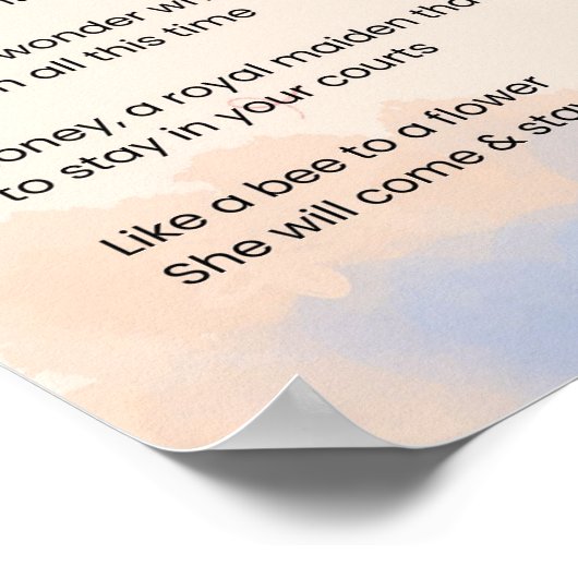 Geld, een Inspirerend gedicht van Royal Maiden Poster (Hoek)