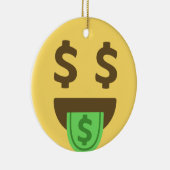 Geld en contant geld Emoji Keramisch Ornament (Rechts)
