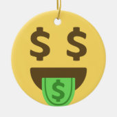 Geld en contant geld Emoji Keramisch Ornament (Voorkant)
