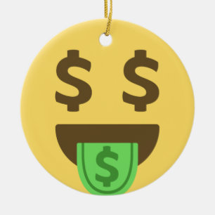 Geld en contant geld Emoji Keramisch Ornament