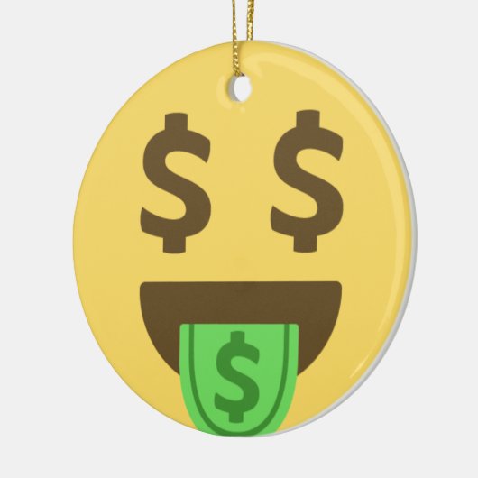 Geld en contant geld Emoji Keramisch Ornament (Links)