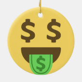 Geld en contant geld Emoji Keramisch Ornament (Achterkant)