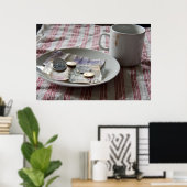 geld en koffie poster (Thuiskantoor)