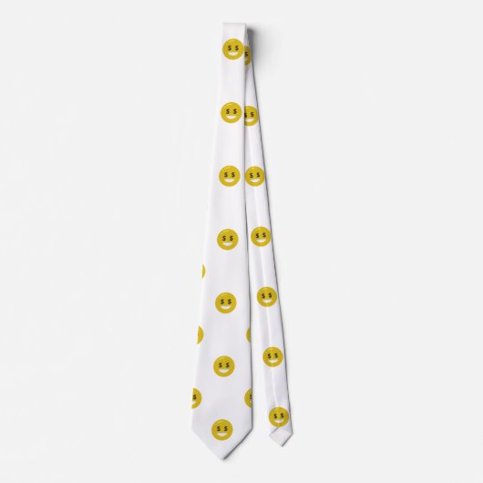 geld eye emoji mensdon mannen necktie stropdas (Voorkant)