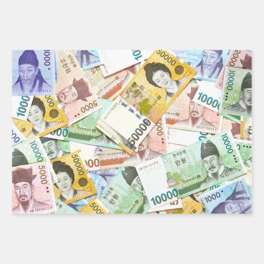 GELD! GELD! GELD! Koreaanse valuta Inpakpapier Vel (Voorkant 3)