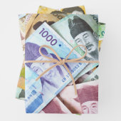 GELD! GELD! GELD! Koreaanse valuta Inpakpapier Vel (In situ)