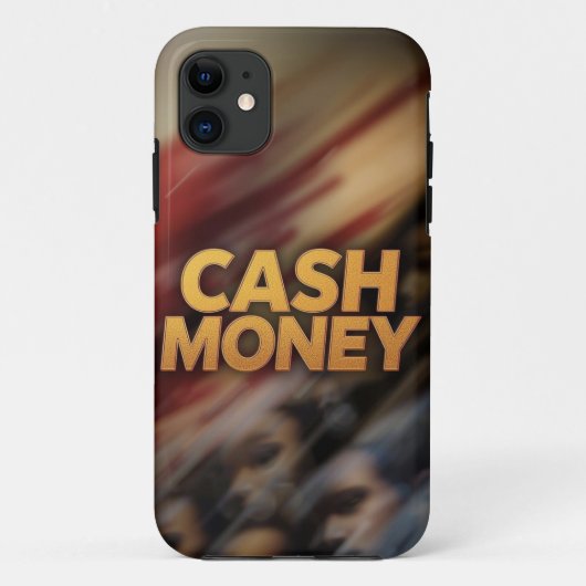 Geld Geld Goud Splash Mobiel Hoesje (Achterkant)