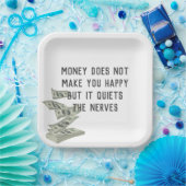 Geld Geluk Quote Papieren Bordje (Feest)