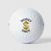 Geld geschoten dollar teken gepersonaliseerde golf golfballen (Voorkant)
